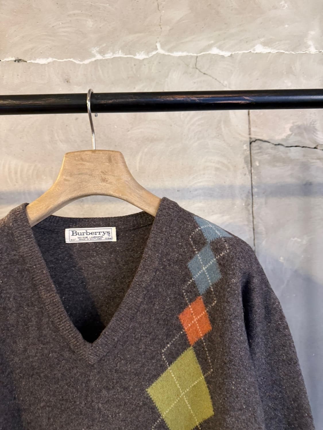 버버리 아가일 니트 55~66 상품이미지4