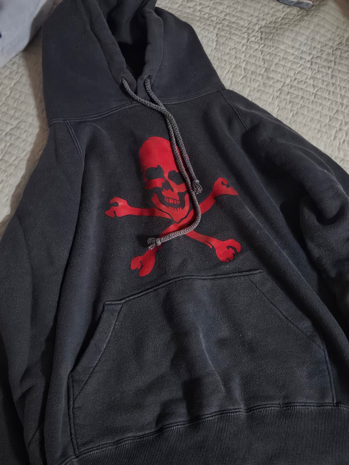 일본 빈티지 슬림핏 해골 후드티 상품이미지1