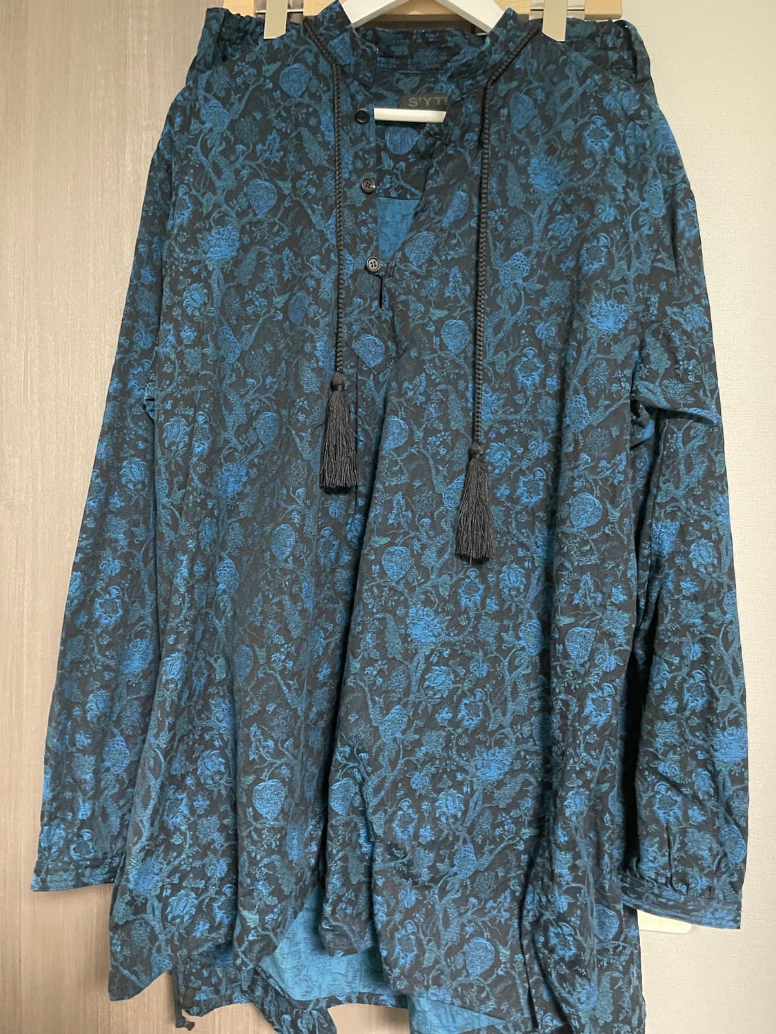 요지야바모토 SYTE 블루 플라워패턴 셋업 상품이미지1