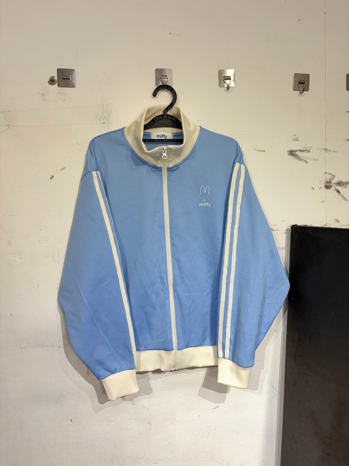 JPN 일본 빈티지 miffy 화이트 스카이 블루 소라색 져지 M 상품이미지8