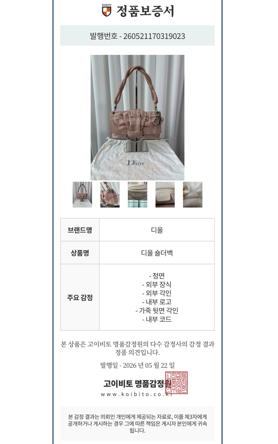 디올 데미 룬 숄더백 상품이미지10