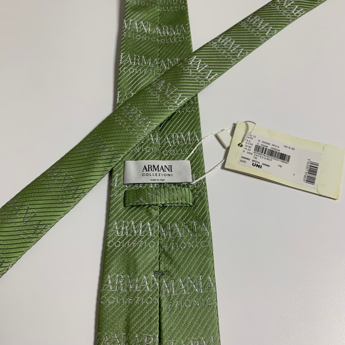 (새상품) 택 달린 미사용품 알마니(ARMANI) 명품 모노그램 넥타이 상품이미지5