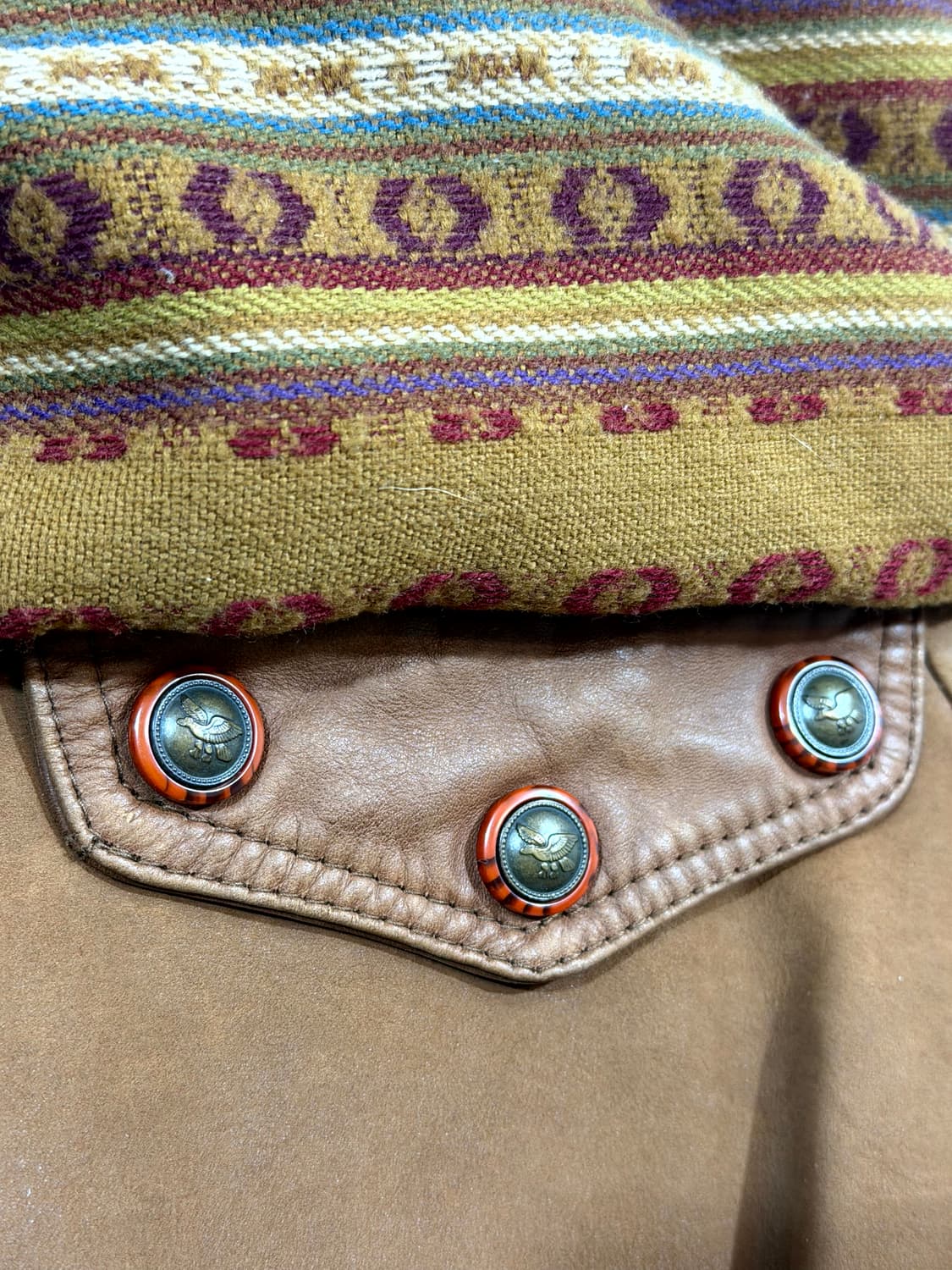 MITSUMINE Cowhide 소가죽 파이어맨 버클 코트 상품이미지7