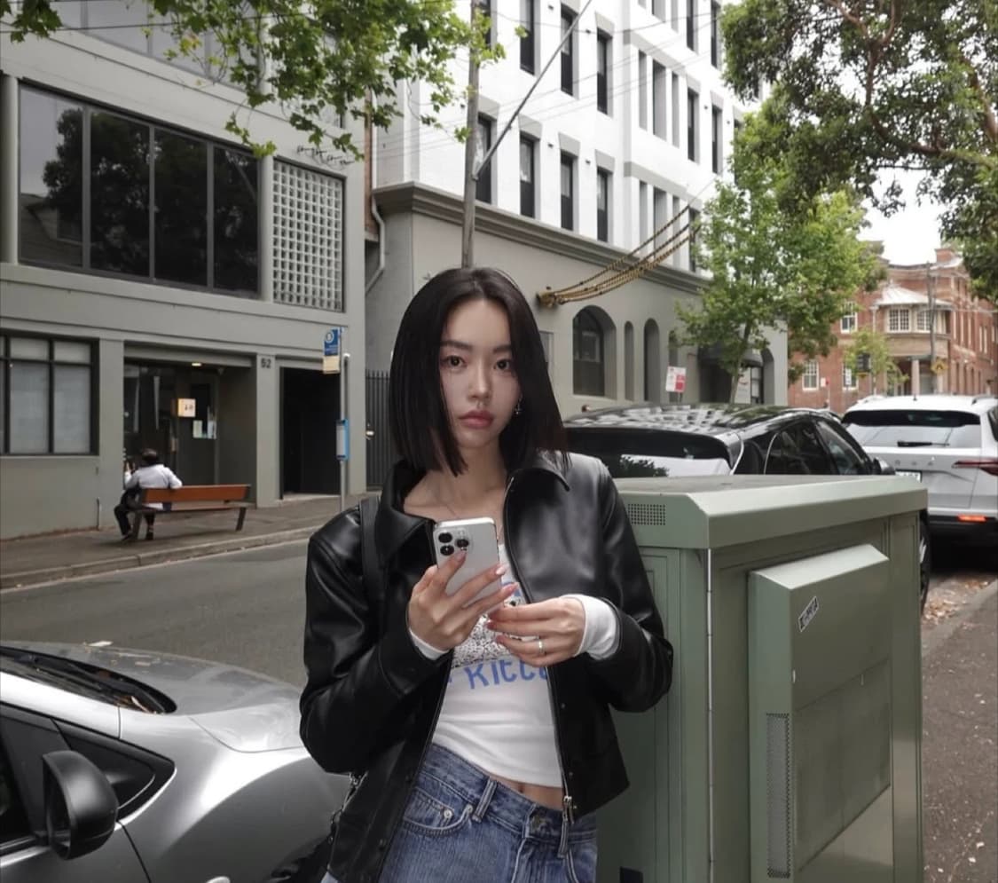 페일제이드 댄디 레더 패디드 점퍼 크롭 상품이미지3