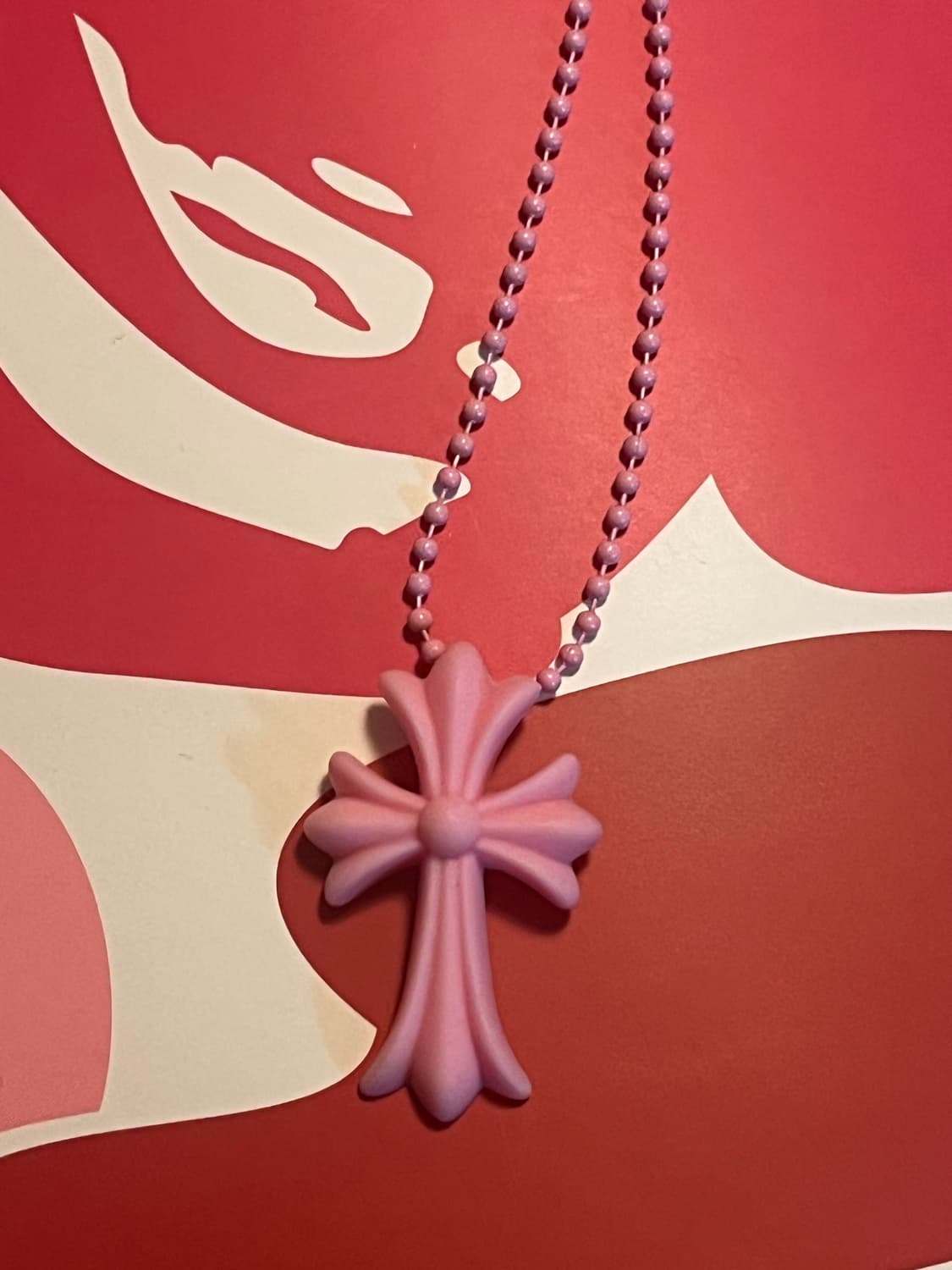 크롬하츠 실리크롬 십자가 핑크 상품이미지1