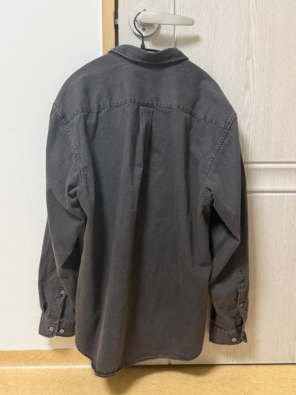 [M] 토마스모어 블랙 워시드 데님 셔츠 상품이미지7