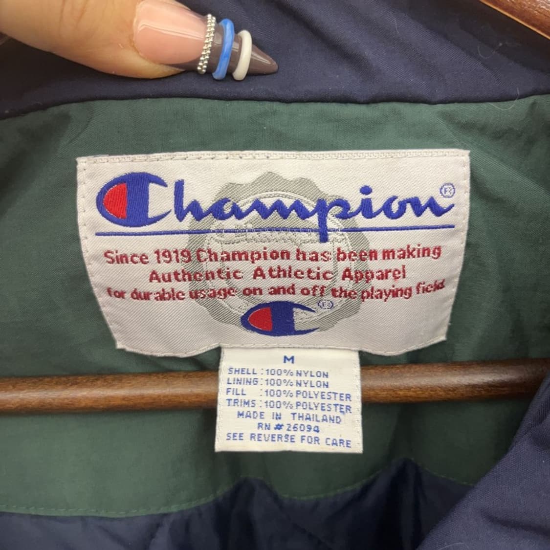 챔피온 레트로 빈티지 백로고 바람막이 자켓 110 C07733 상품이미지5