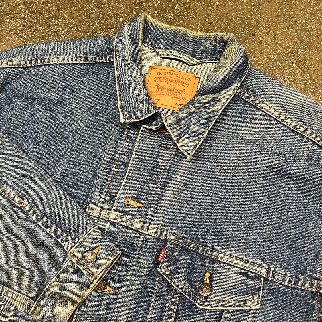 90s USA Levis 데님 트러커 자켓 (110) 상품이미지2