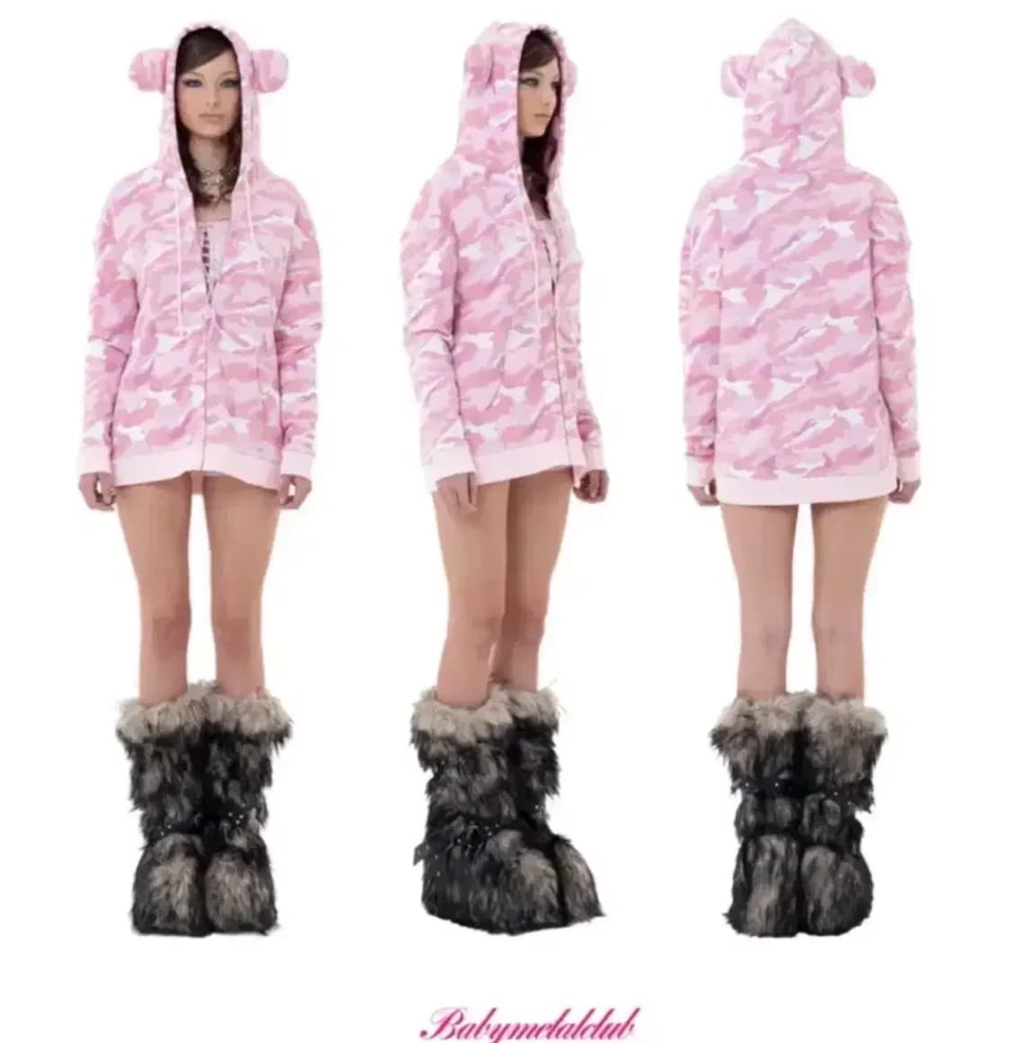 구해요) 베이비메탈클럽 베어 후드 핑크 카모 상품이미지1