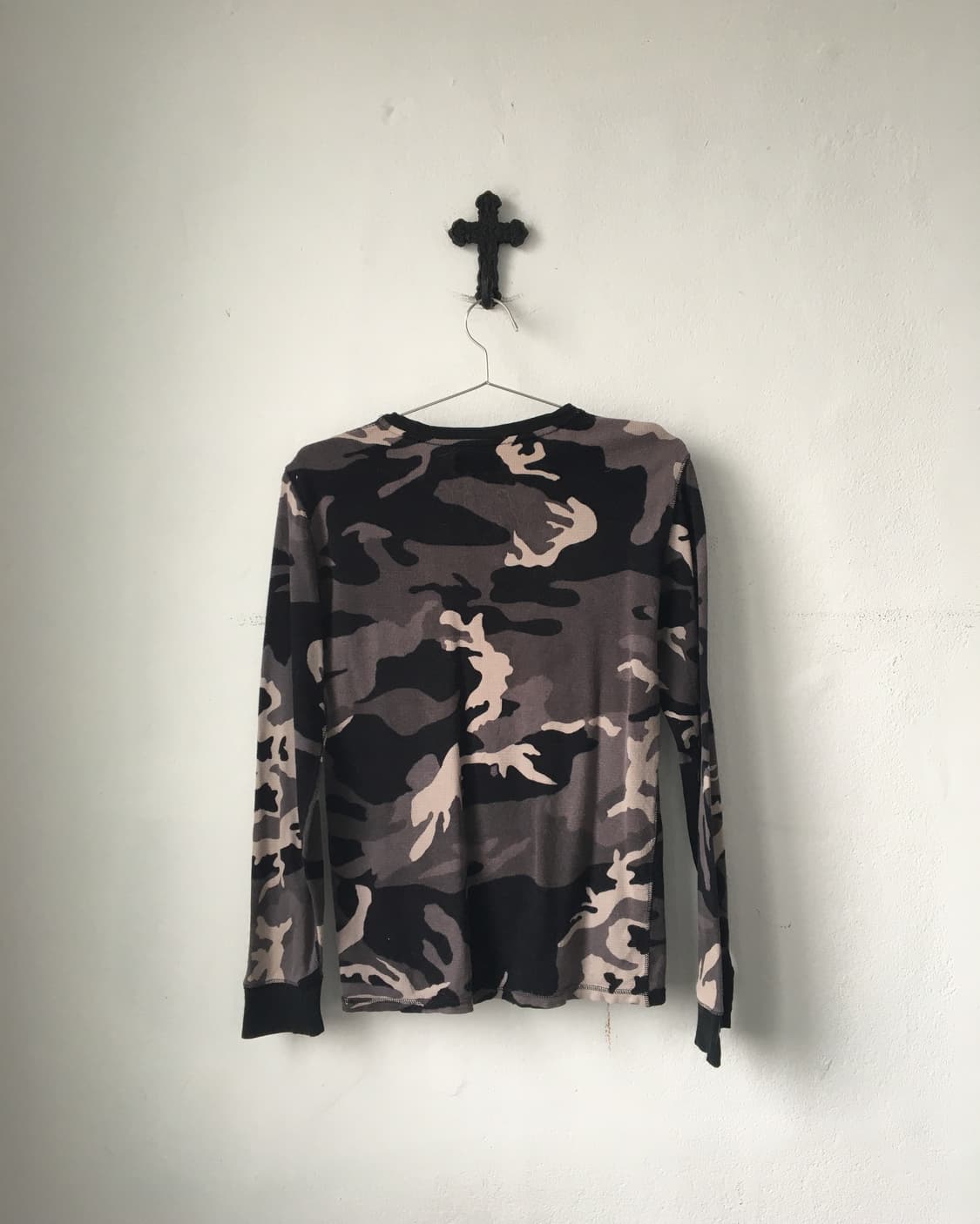 Polo camo pattern waffle sleeve 상품이미지2
