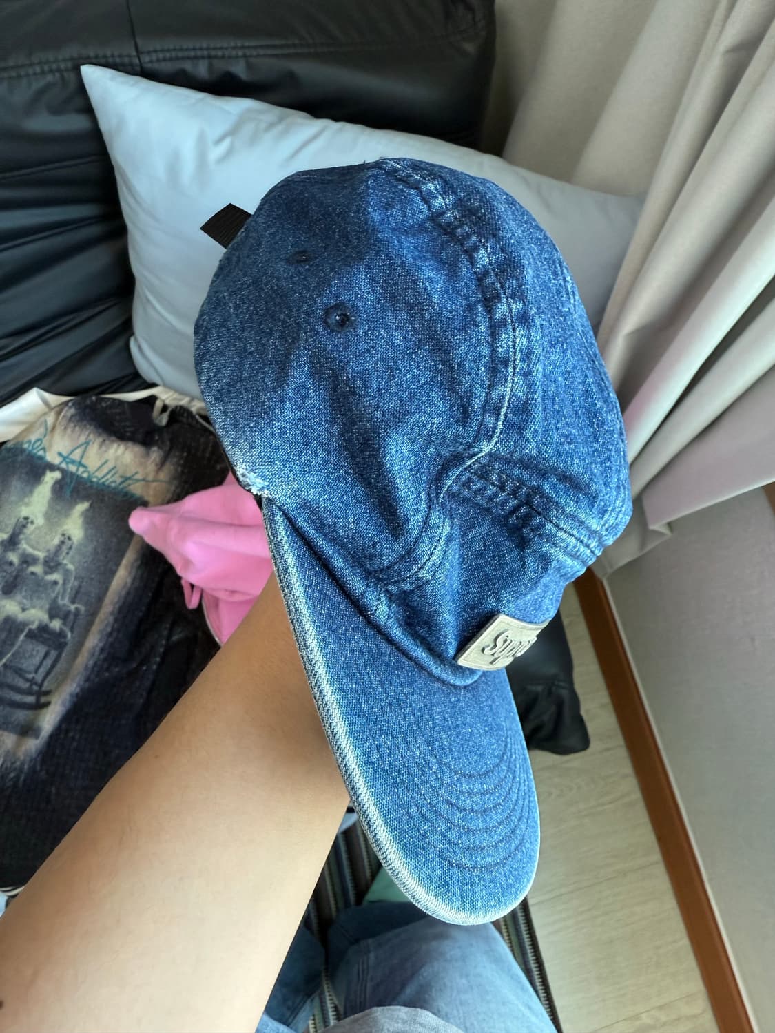 슈프림 데님 메탈 캠프캡 상품이미지2