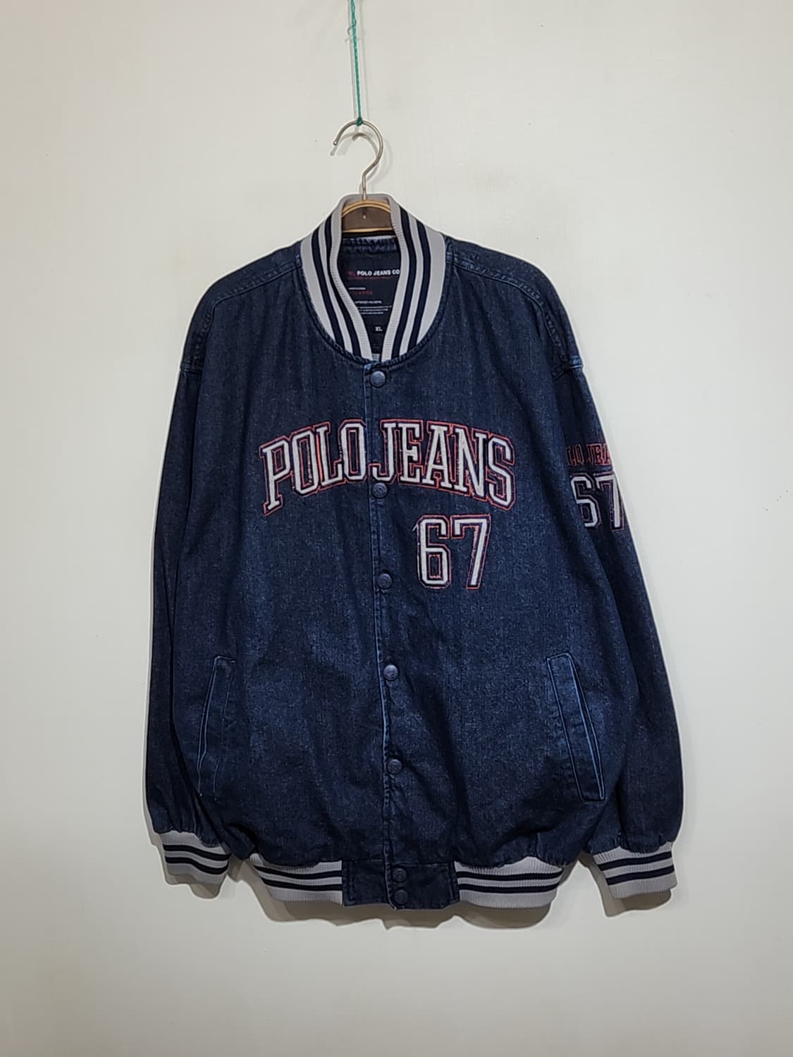 (XXL) 폴로진스 블루종 데님점퍼 빅로고 빅사이즈 청자켓  상품이미지1
