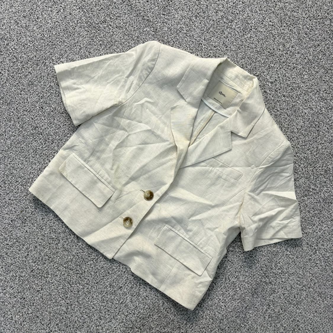 S 로엠 여성 크롭 린넨 셔츠 자켓 0401J 상품이미지1