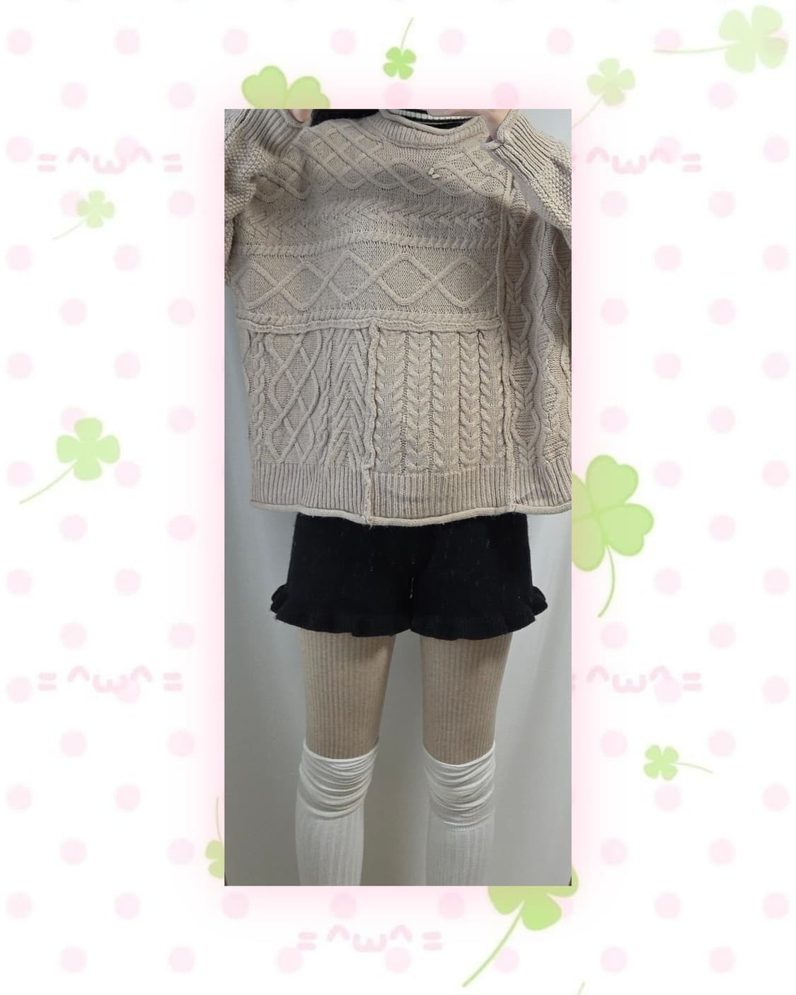 베이지 꽈배기 니트 상품이미지3