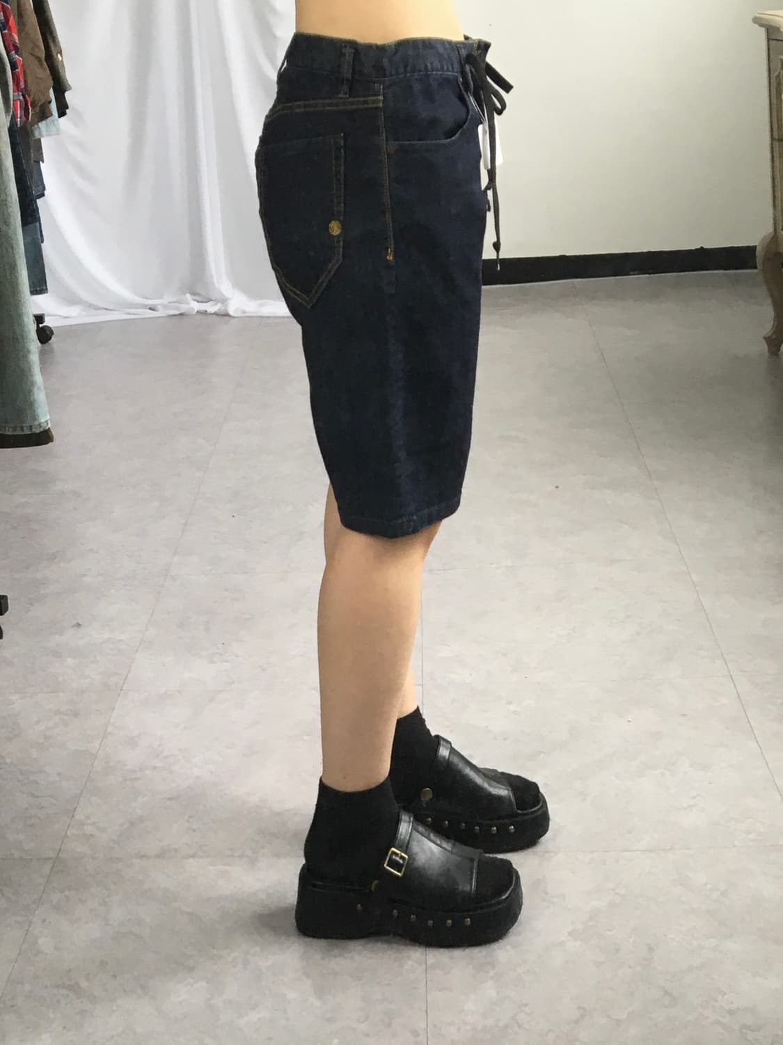 Denim half pants 상품이미지6