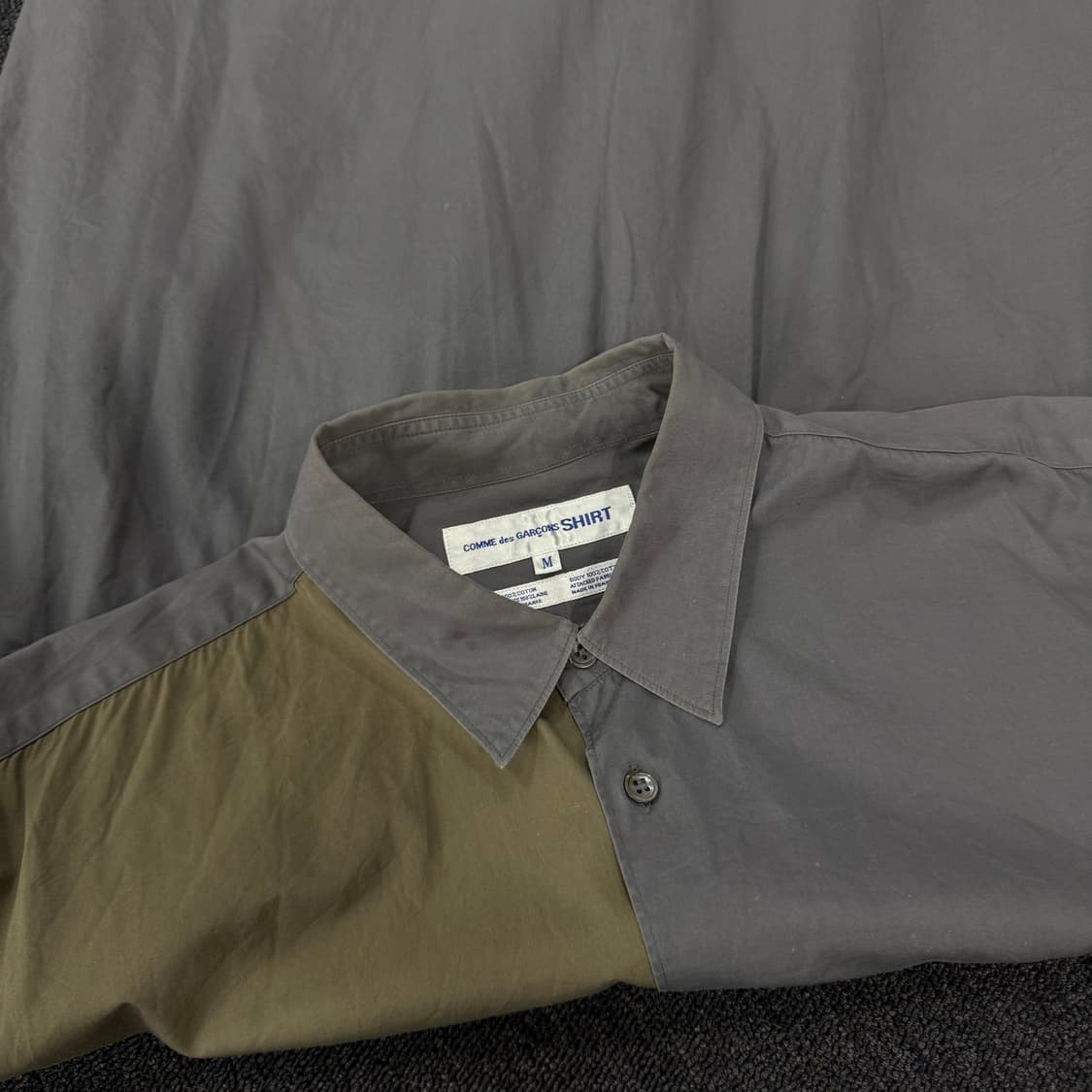 꼼데가르송 셔츠 컬러블록 패치워크 셔츠  상품이미지8