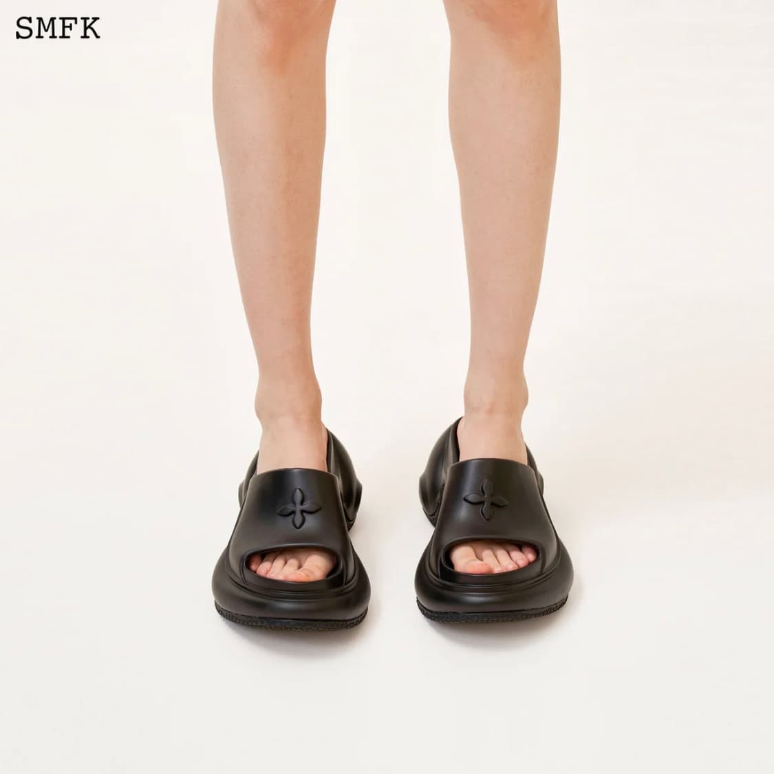 SMKF COMPASS WAVE 블랙 하이힐 범퍼 샌들 37 상품이미지5
