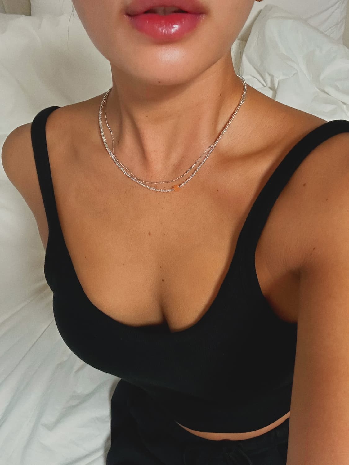 Orange glass necklace  상품이미지5