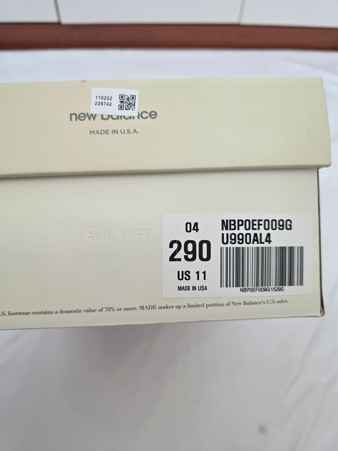 뉴발란스 x 오라리 990v4 메이드 인 USA 트루퍼(290) 상품이미지8