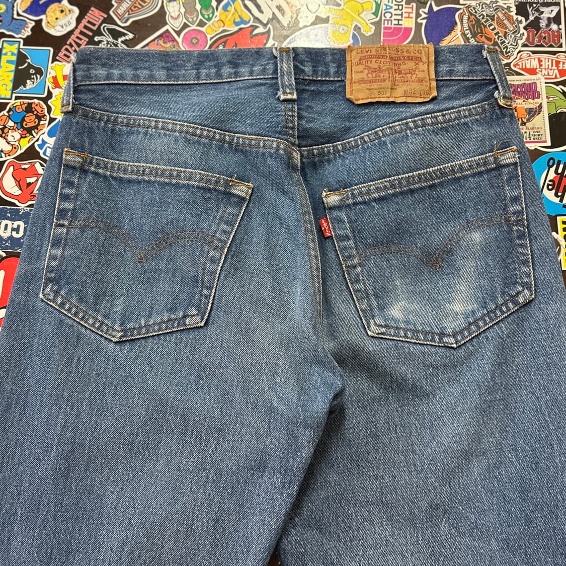 80s USA 리바이스 501 STF 블루 진 데님 팬츠 30 상품이미지3