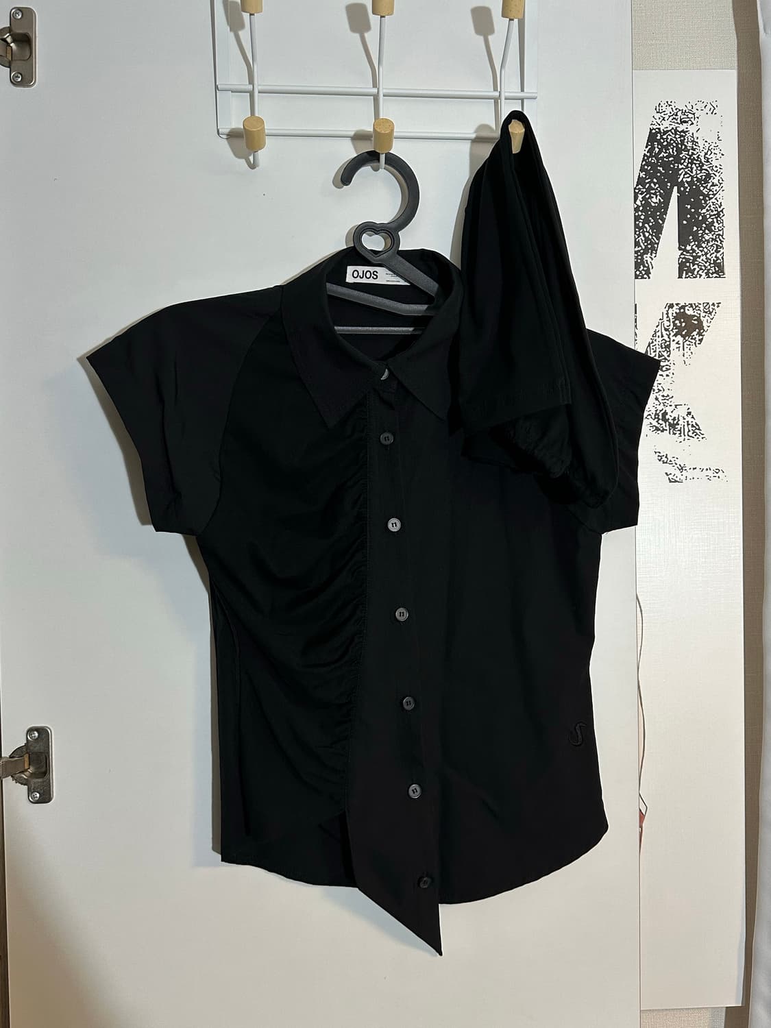 오호스 OJOS 캡슬리브 워머 셔츠 블랙 상품이미지4