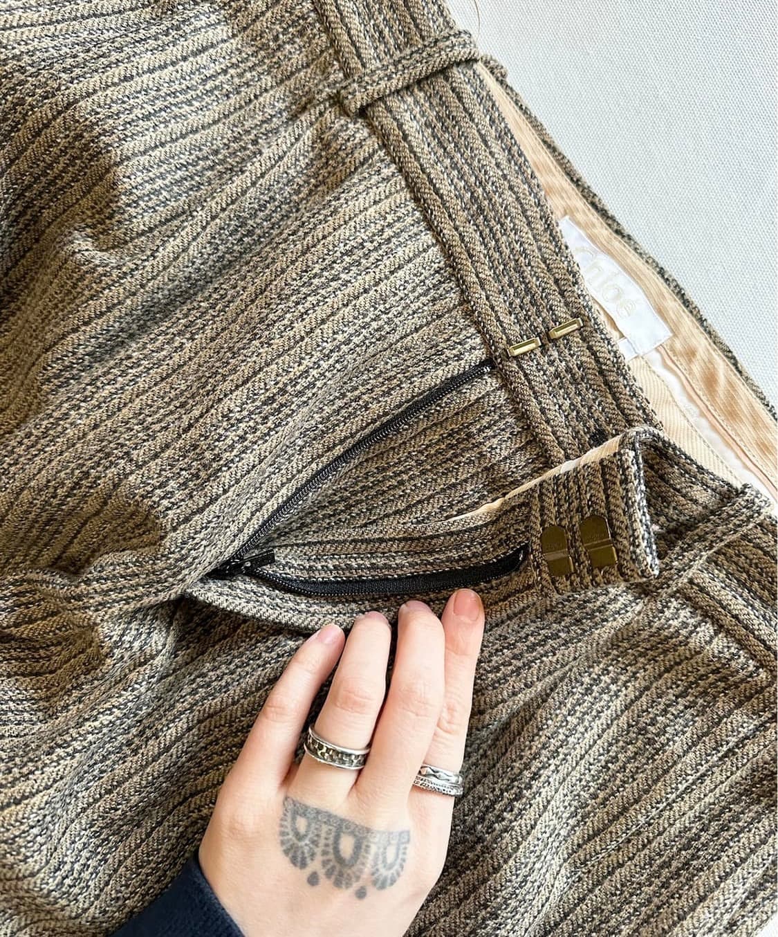 Chloe stripe wool trouser pants 상품이미지9