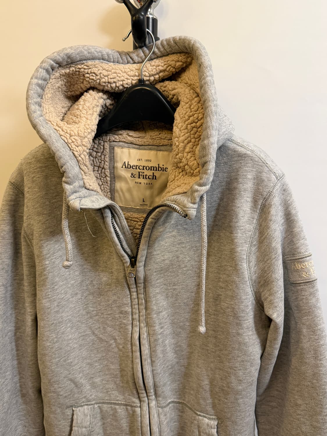 아베크롬비 양털 후드집업 상품이미지3