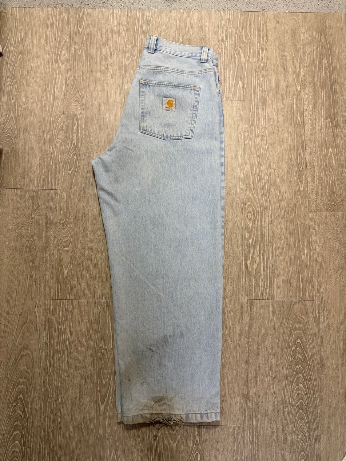 칼하트 WIP 브랜돈 팬츠 블루 헤비 스톤 블리치드 상품이미지2