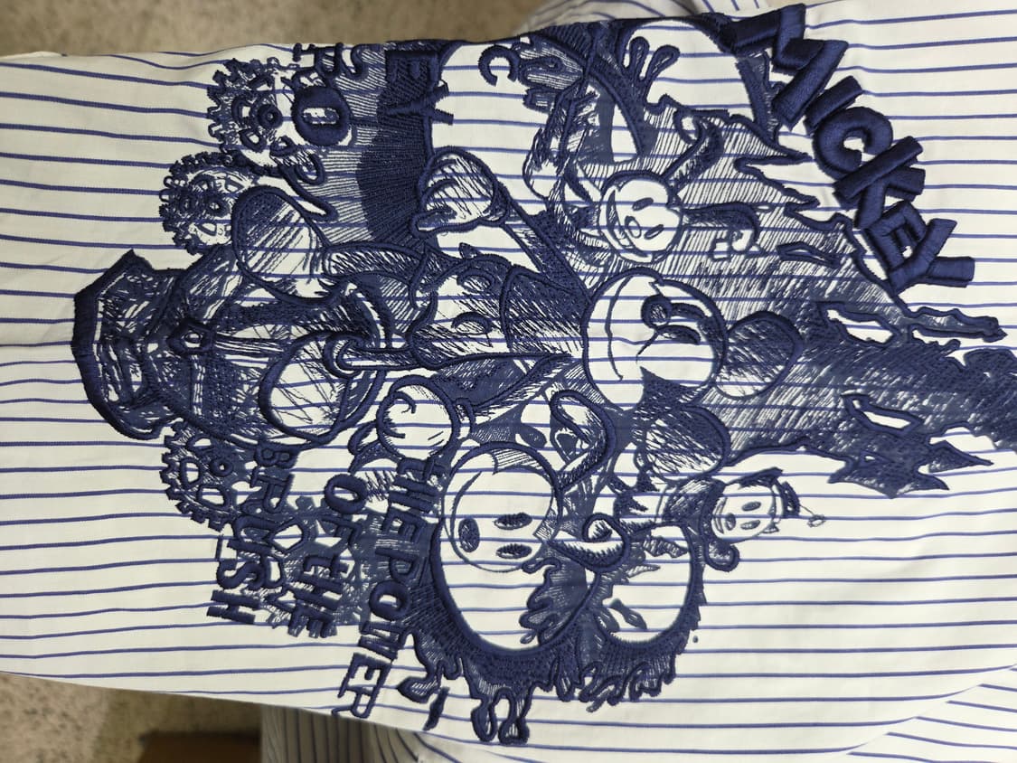 송지오 옴모 디즈니 자수 오버핏 셔츠 48 상품이미지4