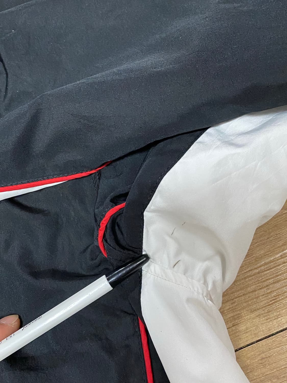 컨버스 COMPETITION 바람막이 점퍼 (블랙/화이트) 상품이미지8