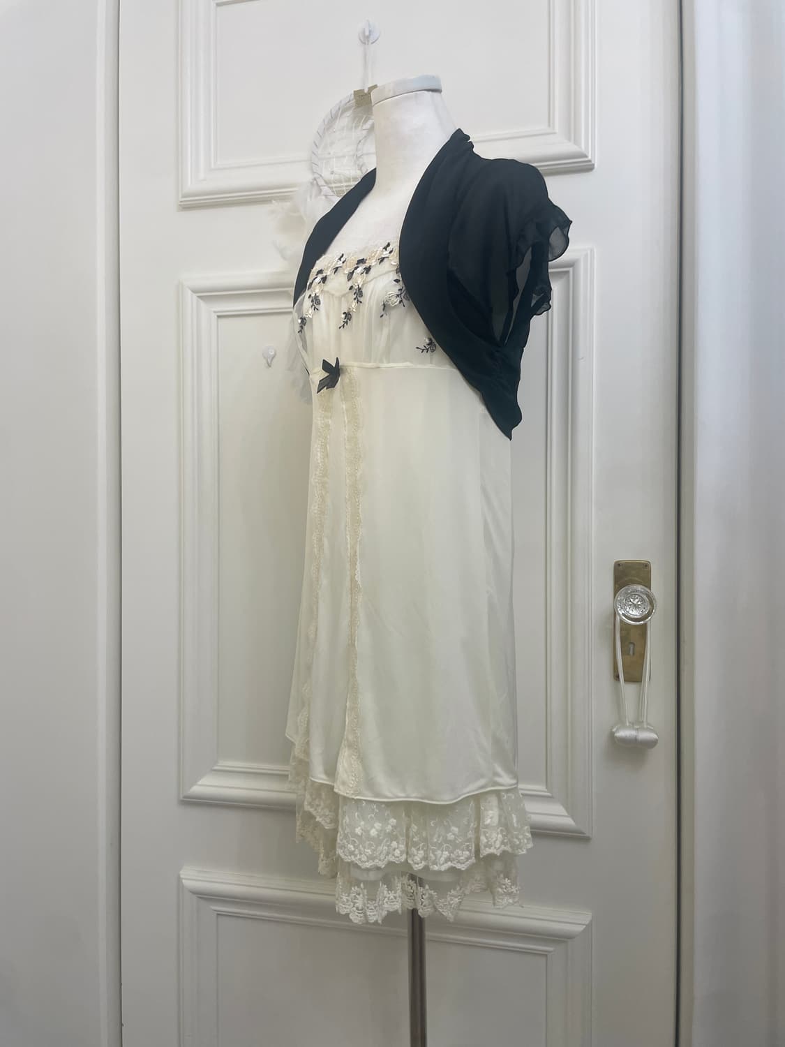ivory&black lace flower embroidery fairy 상품이미지2