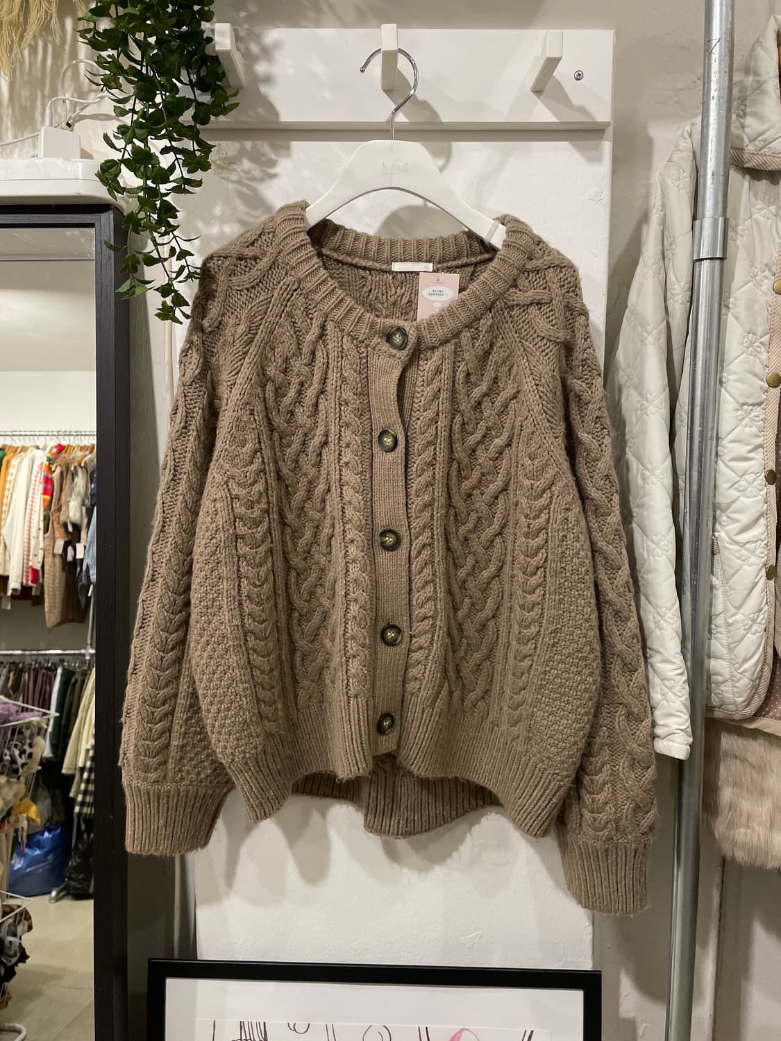 도트이너 + 꽈배기 폭닥 가디건 세트 상품이미지7