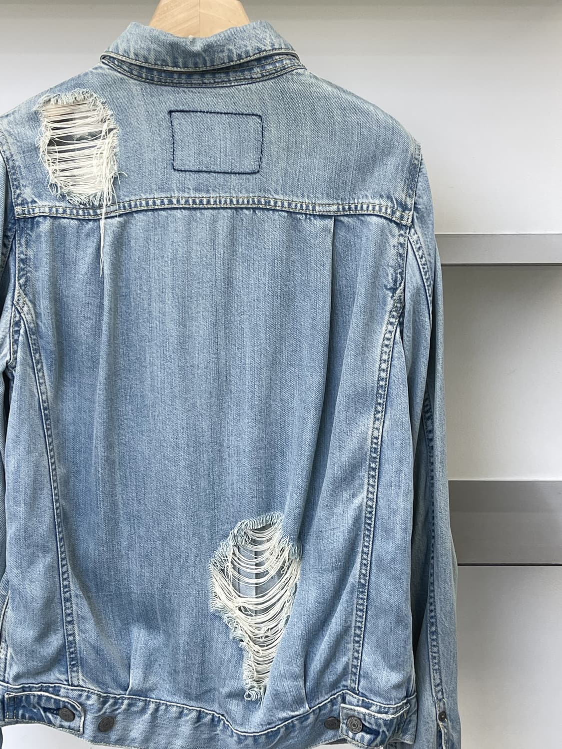 Moussy 크러쉬 데미지 데님 자켓 상품이미지6
