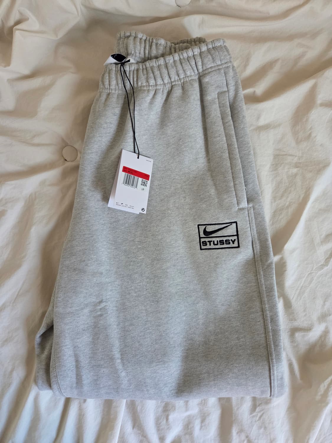 [새상품] 나이키 x 스투시 플리스 팬츠 그레이 헤더 상품이미지5