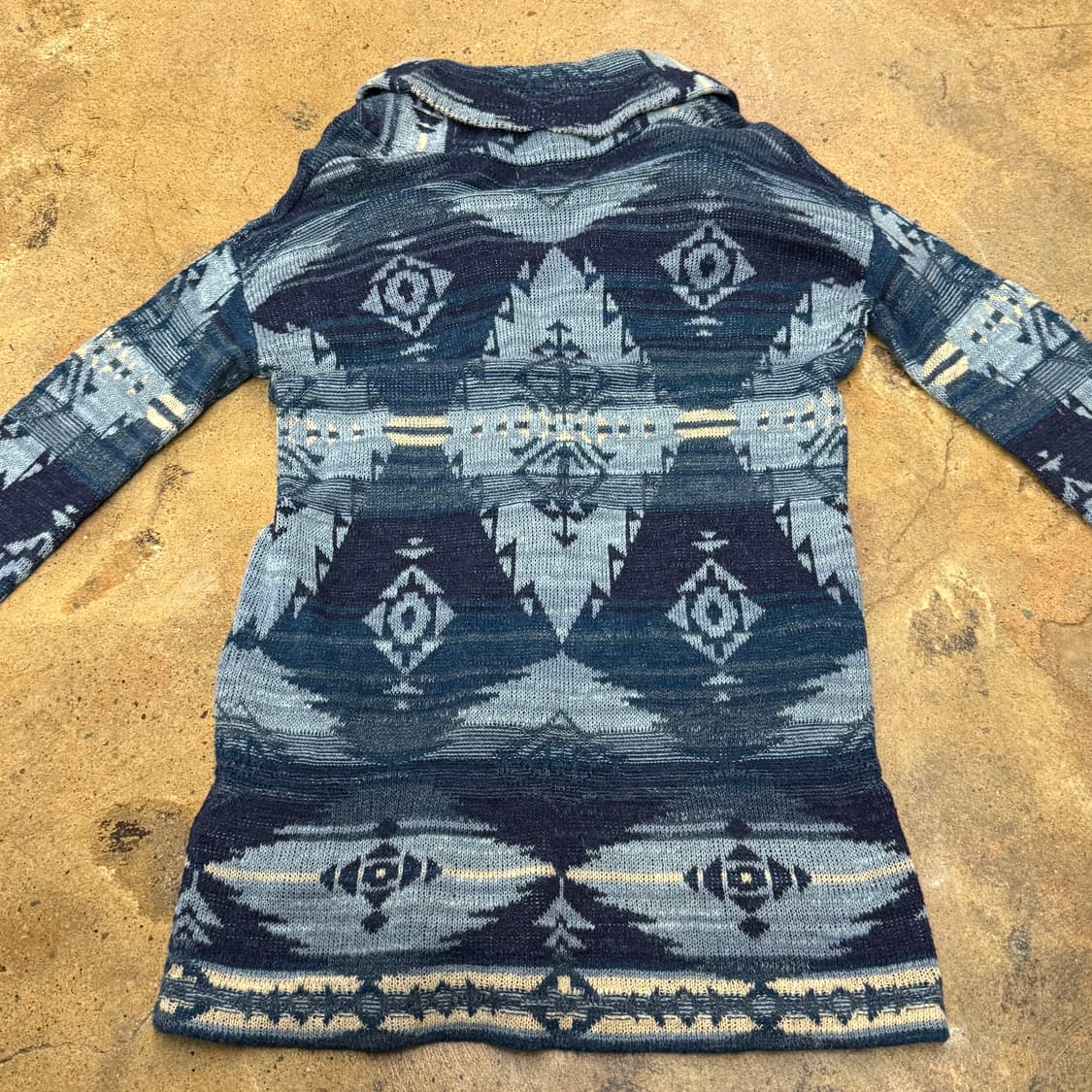 폴로 데님앤서플라이 모리 네이비 청 색 카라 니트 가디건  상품이미지4