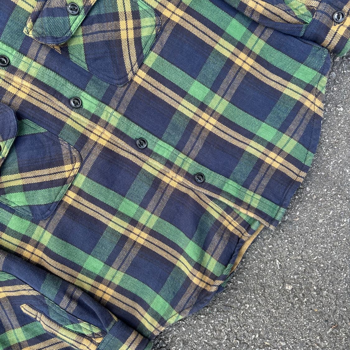 알카자 헤비 플란넬 체크 셔츠 상품이미지5