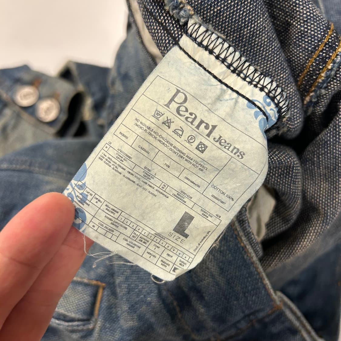 [L] pearl jeans 스터드 웨스턴 데님 자켓 청자켓 A886 상품이미지7