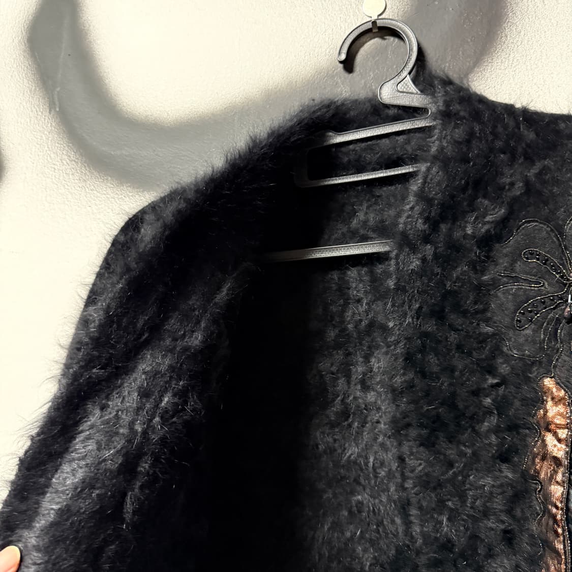 VTG 빈티지 비즈 자수 디테일 앙고라 모헤어 니트 가디건 상품이미지5