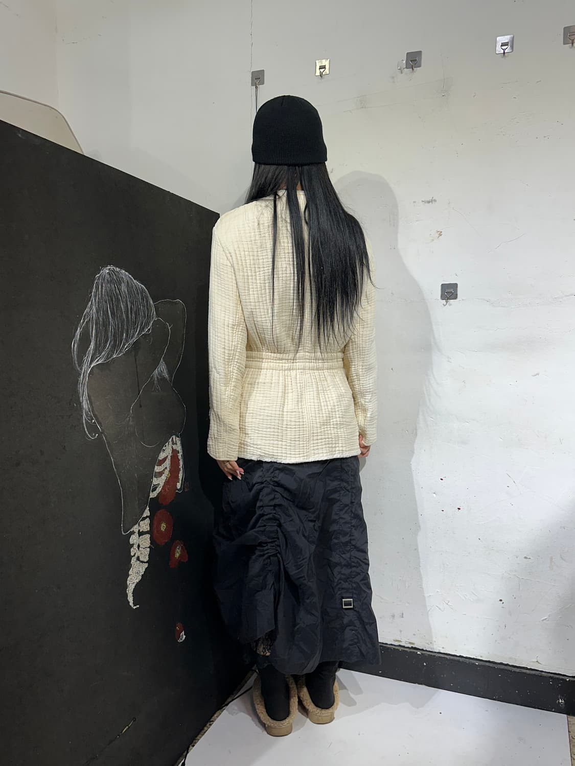 이자벨 마랑 고딕 아이보리 가죽 스트랩 포인트 여성 자켓 L 상품이미지3