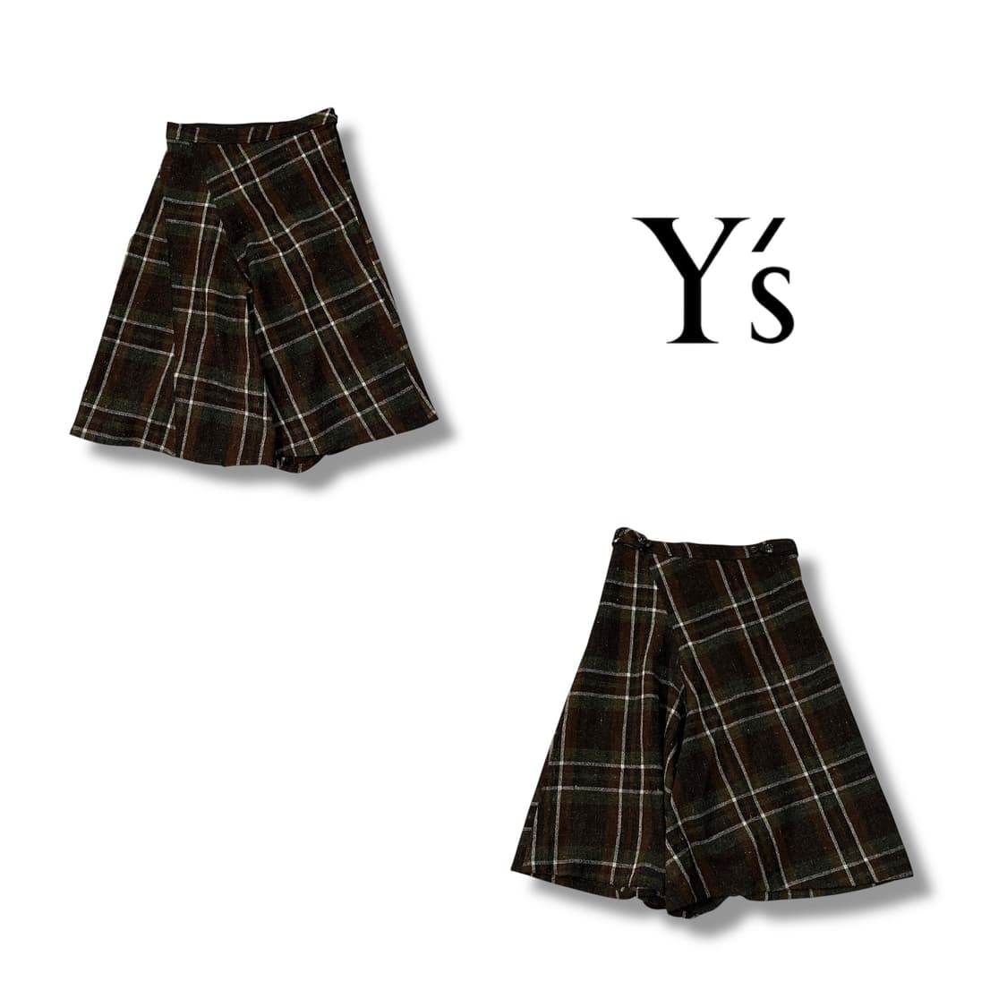  요지야마모토 체크 스커트팬츠 y13879 상품이미지1