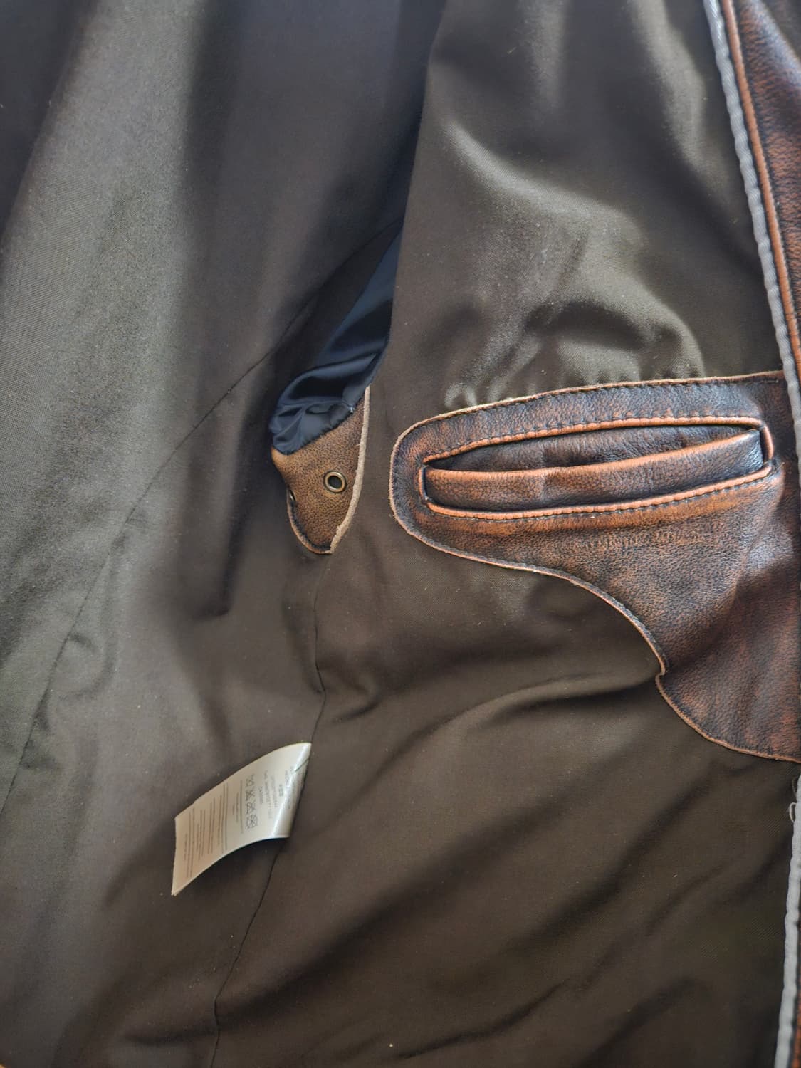 95~100 새상품!) 카프스킨 송아지 가죽 리얼레더 자켓 상품이미지3