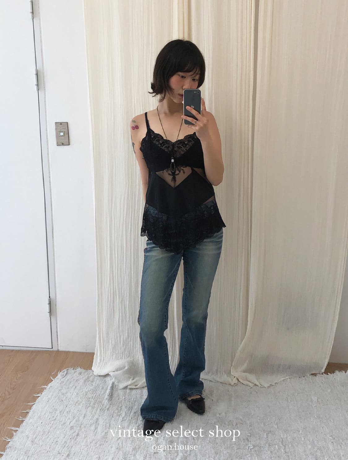 vintage lace slip camisole top 상품이미지3