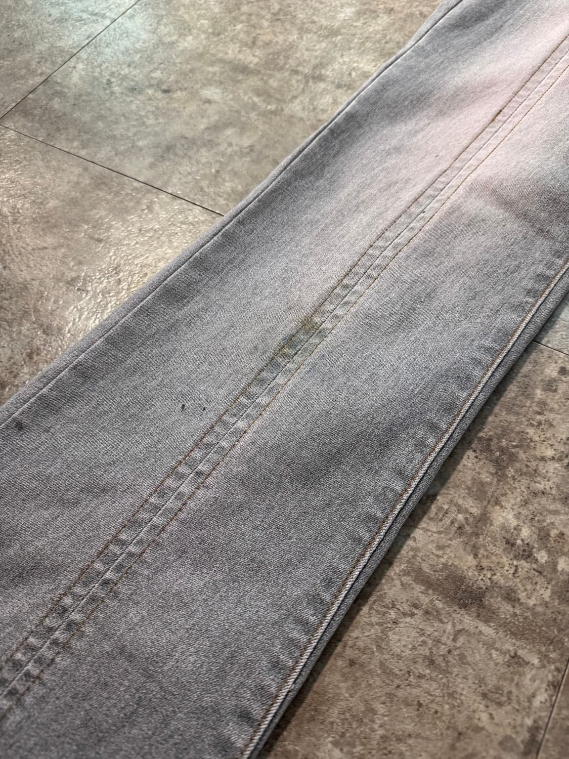 아일렛 디테일 핑크 워싱 부츠 컷 데님 상품이미지4