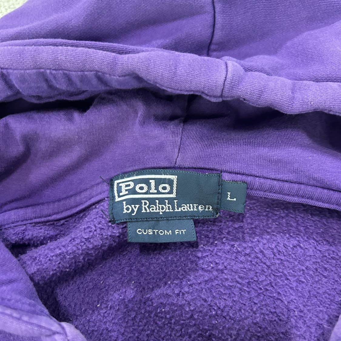 폴로 랄프로렌 퍼플 빅포니 후드집업 L 상품이미지2