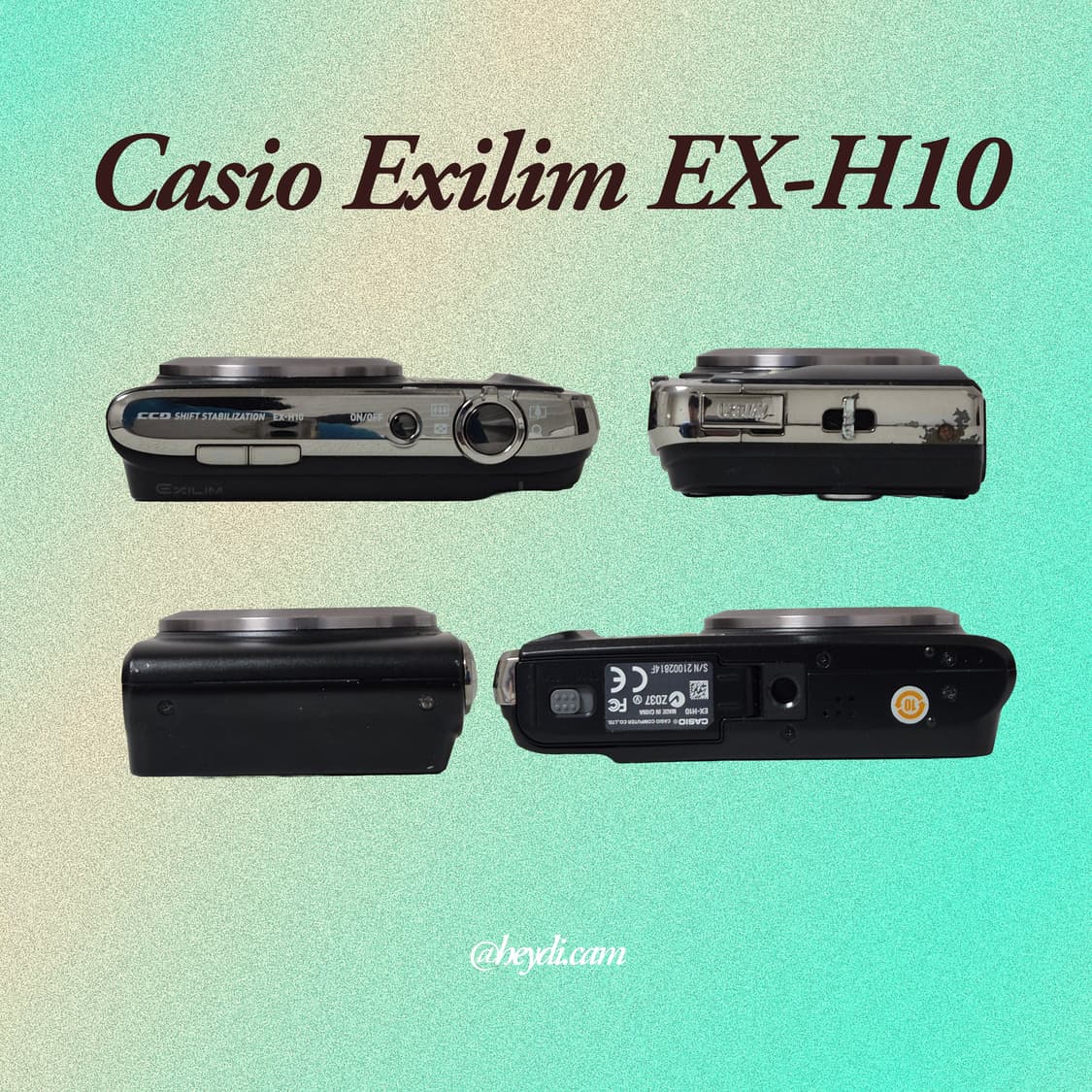 (츄디카)카시오 엑슬림 Casio Exilim EX-h10 블랙 상품이미지3