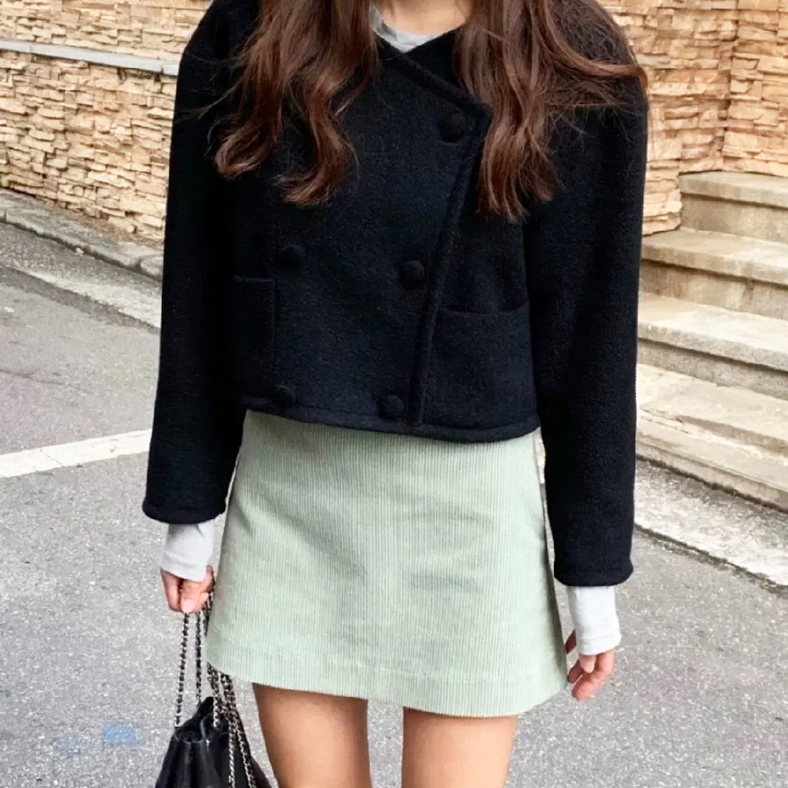 코드유(CODE YOU) 현 타낫 크롭 울자켓 프리사이즈 새상품 상품이미지2