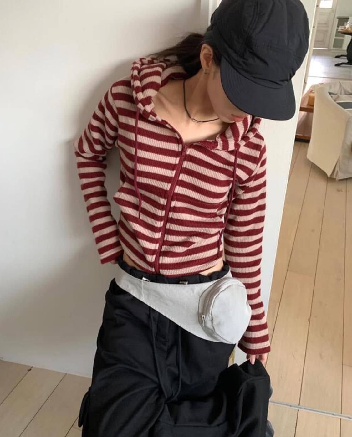릿킴 스트라이프 후드집업 상품이미지1