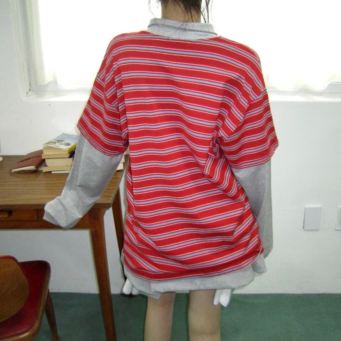 스트라이프 레이어드 카라티 상품이미지2