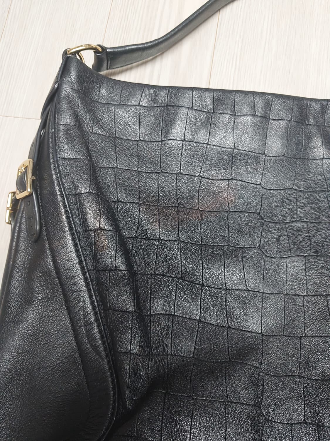 로렌랄프로렌 블랙 레더 숄더백 상품이미지5