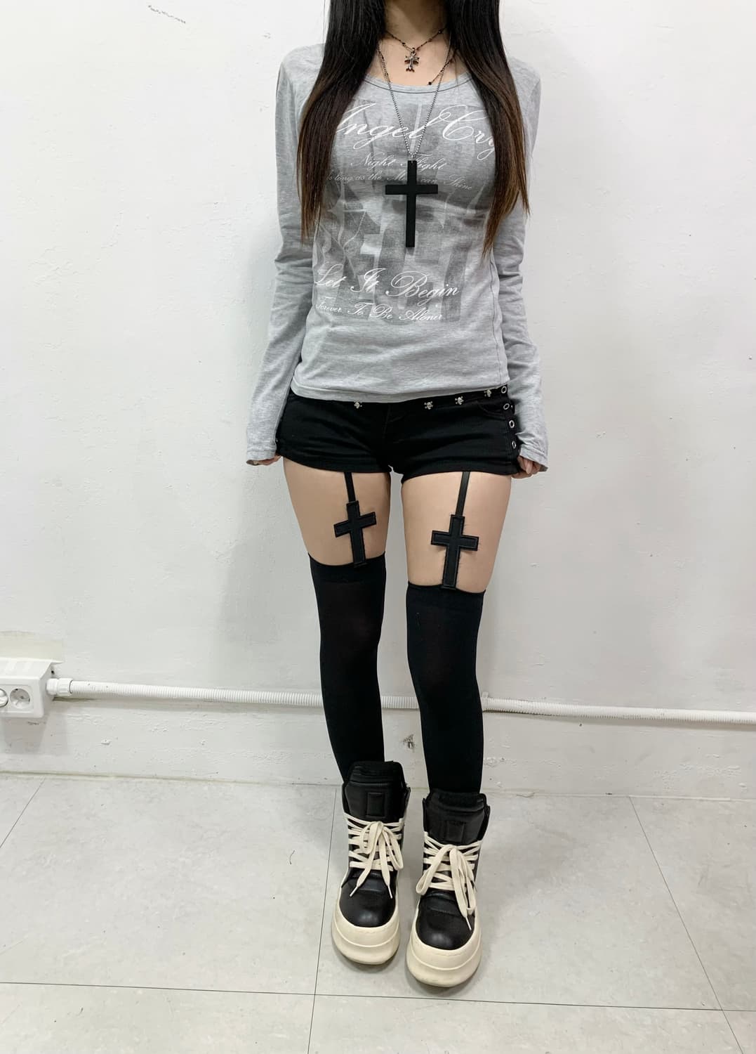 [RELACHE] 펑크 y2k 레터링 롱슬리브 상품이미지2